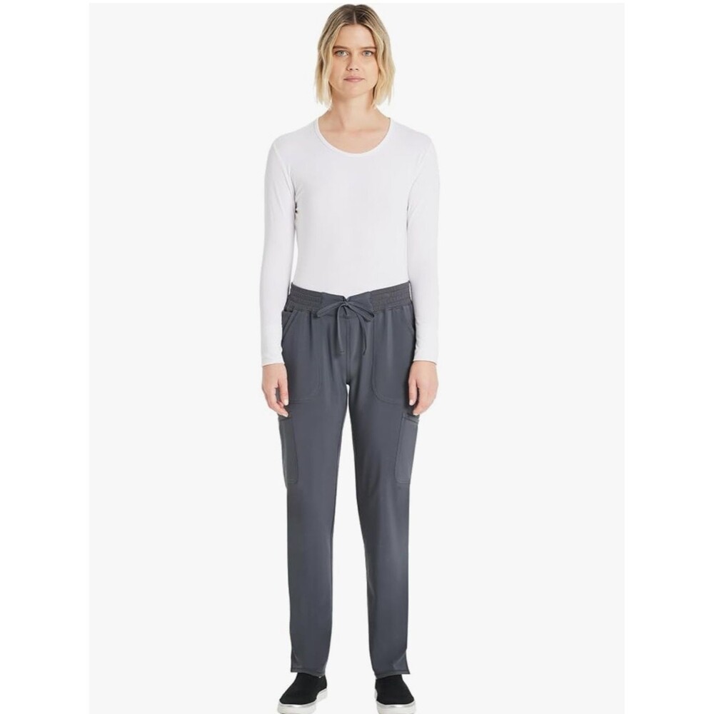 Scrubstar Women's Drawstring Cargo Joggers in Charcoal Size M Doctor Nurse